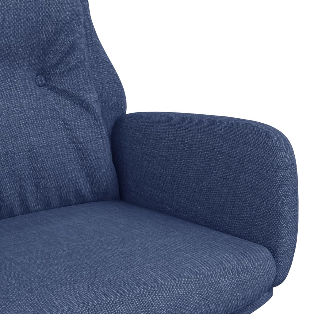 Chaise de relaxation Bleu Tissu Fauteuils vidaXL   