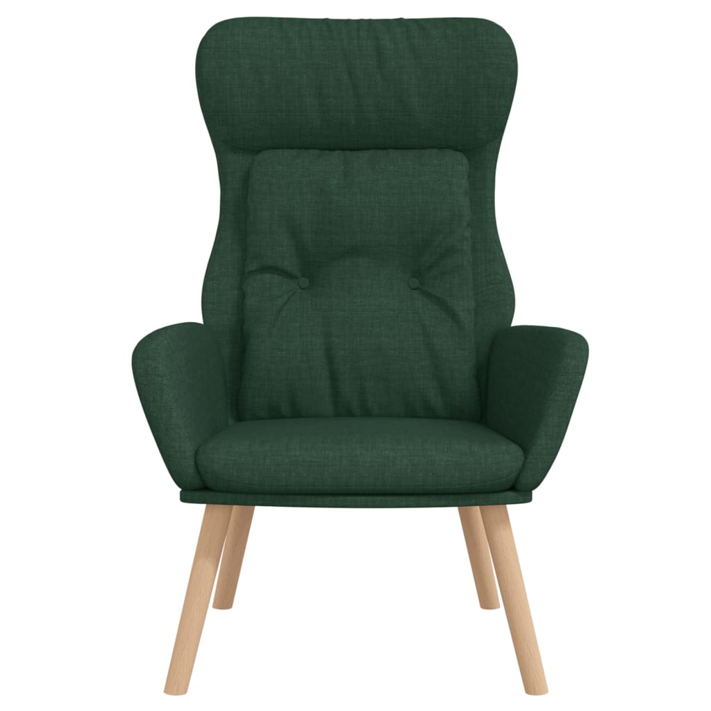 Chaise de relaxation Vert foncé Tissu Fauteuils vidaXL   