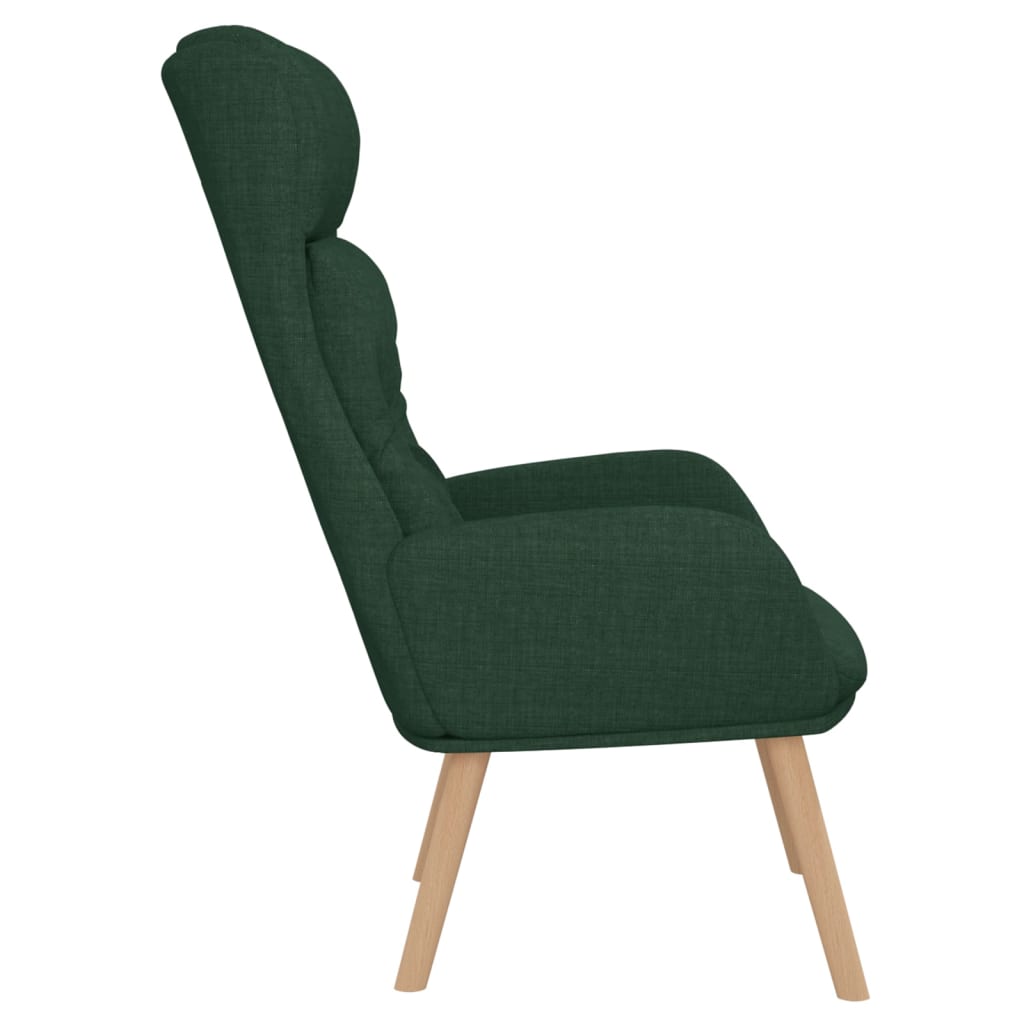 Chaise de relaxation Vert foncé Tissu Fauteuils vidaXL   