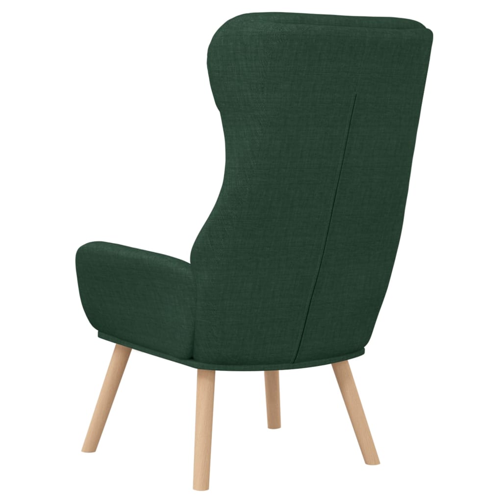 Chaise de relaxation Vert foncé Tissu Fauteuils vidaXL   