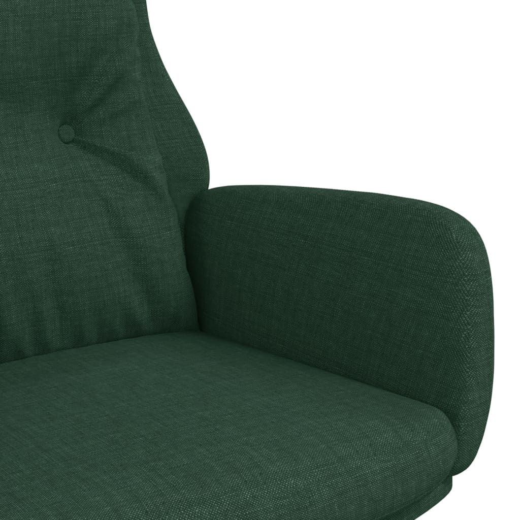 Chaise de relaxation Vert foncé Tissu Fauteuils vidaXL   