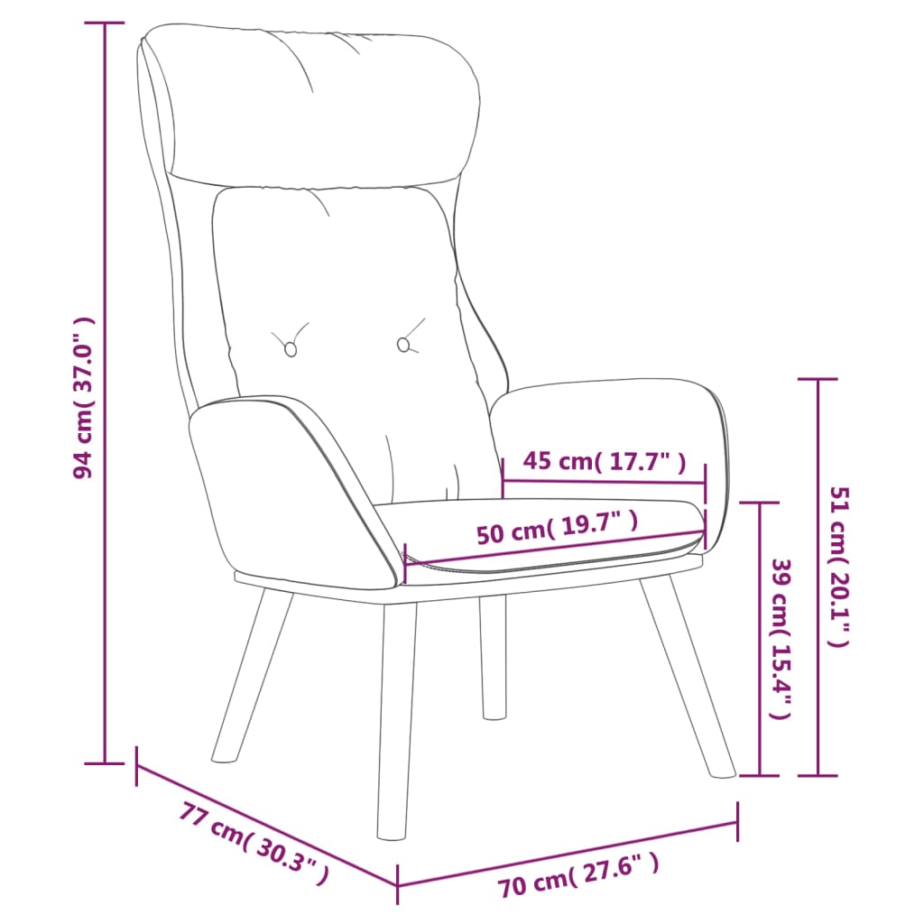 Chaise de relaxation Vert foncé Tissu Fauteuils vidaXL   