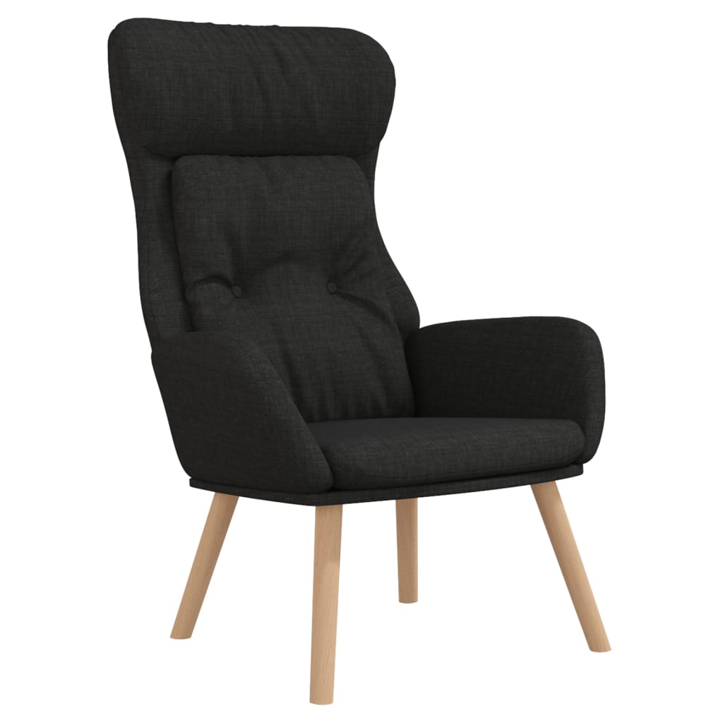 Chaise de relaxation Noir Tissu Fauteuils vidaXL   