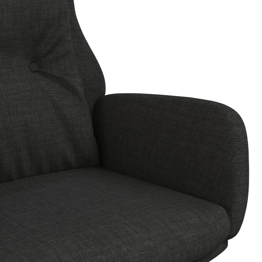 Chaise de relaxation Noir Tissu Fauteuils vidaXL   