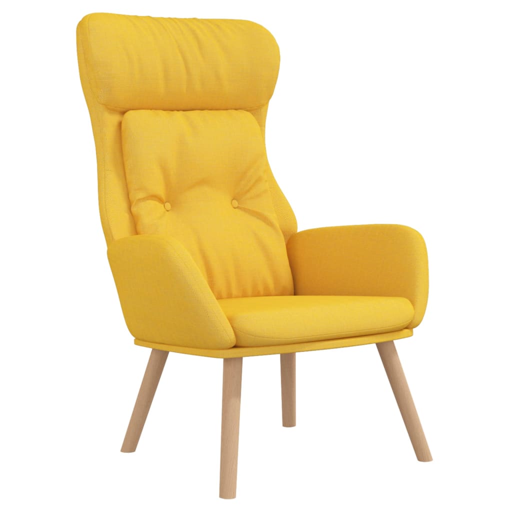 Chaise de relaxation Jaune moutarde Tissu Fauteuils vidaXL   