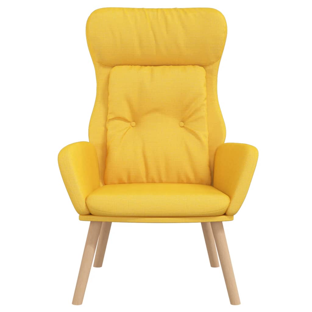 Chaise de relaxation Jaune moutarde Tissu Fauteuils vidaXL   