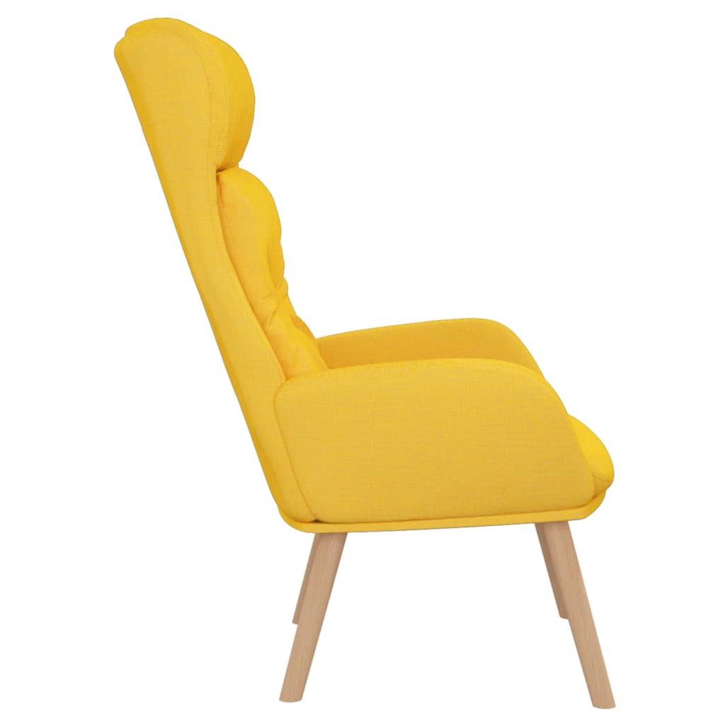 Chaise de relaxation Jaune moutarde Tissu Fauteuils vidaXL   