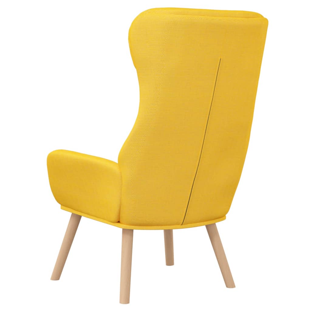 Chaise de relaxation Jaune moutarde Tissu Fauteuils vidaXL   