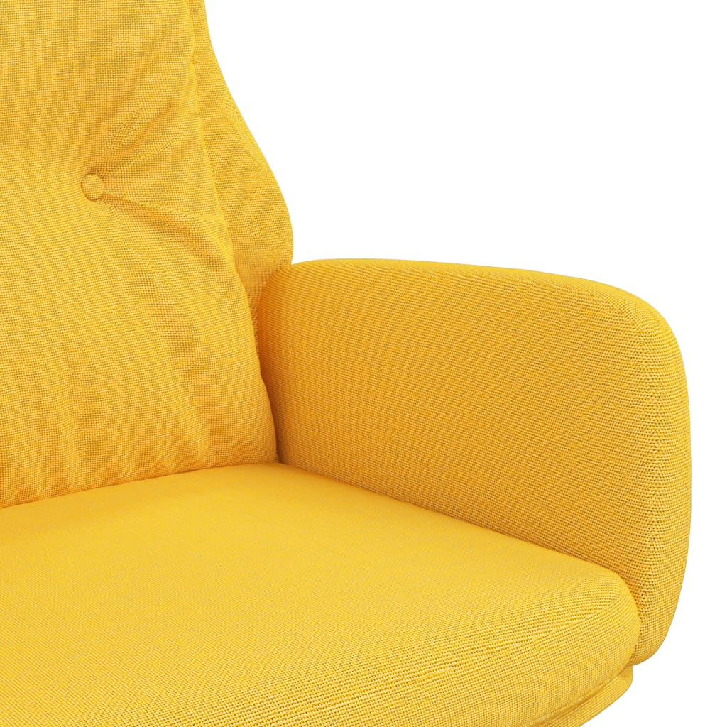 Chaise de relaxation Jaune moutarde Tissu Fauteuils vidaXL   