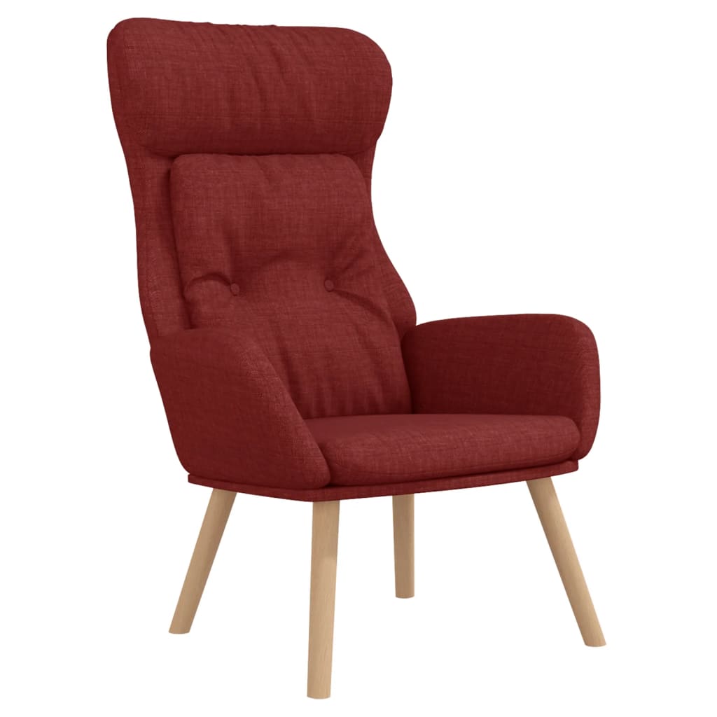 Chaise de relaxation Rouge bordeaux Tissu Fauteuils vidaXL   