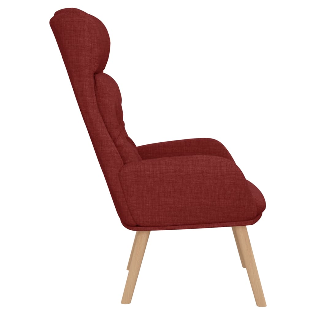 Chaise de relaxation Rouge bordeaux Tissu Fauteuils vidaXL   