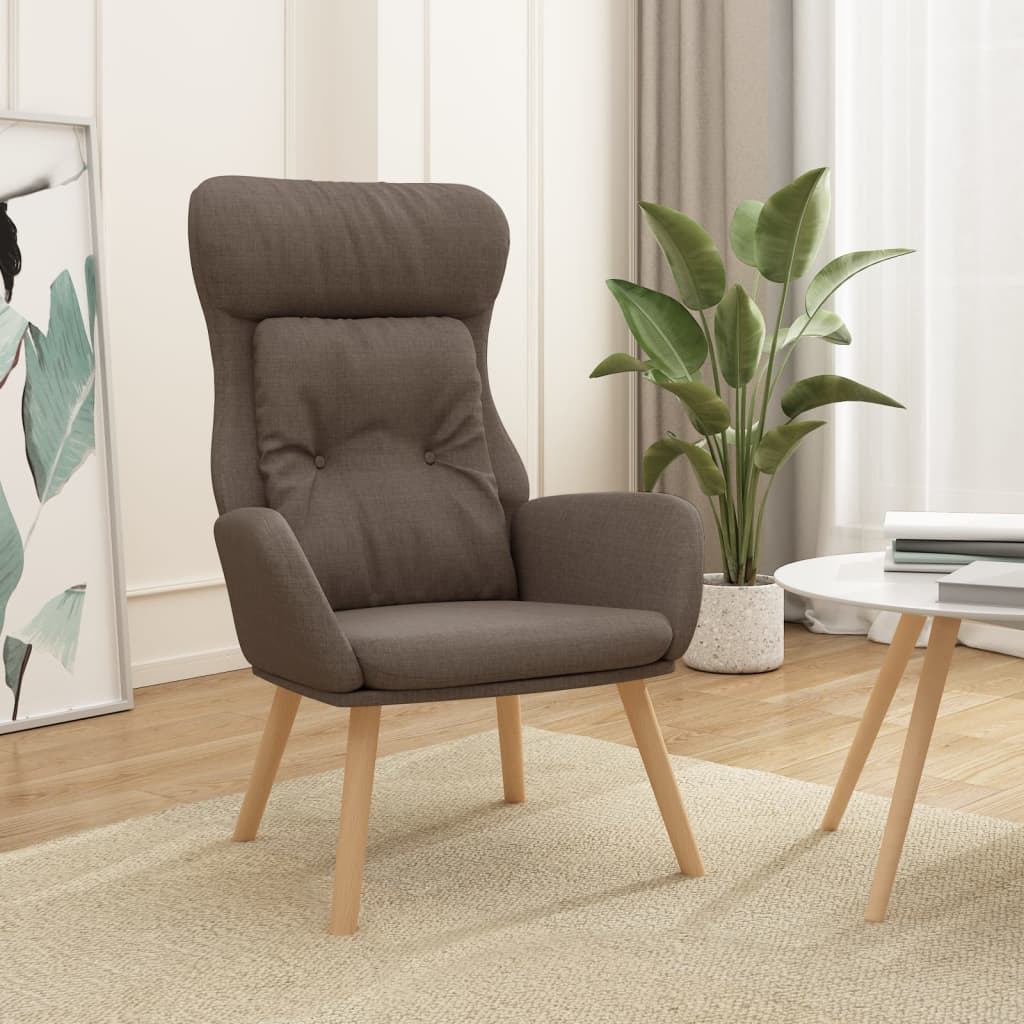 Chaise de relaxation Taupe Tissu Fauteuils vidaXL   