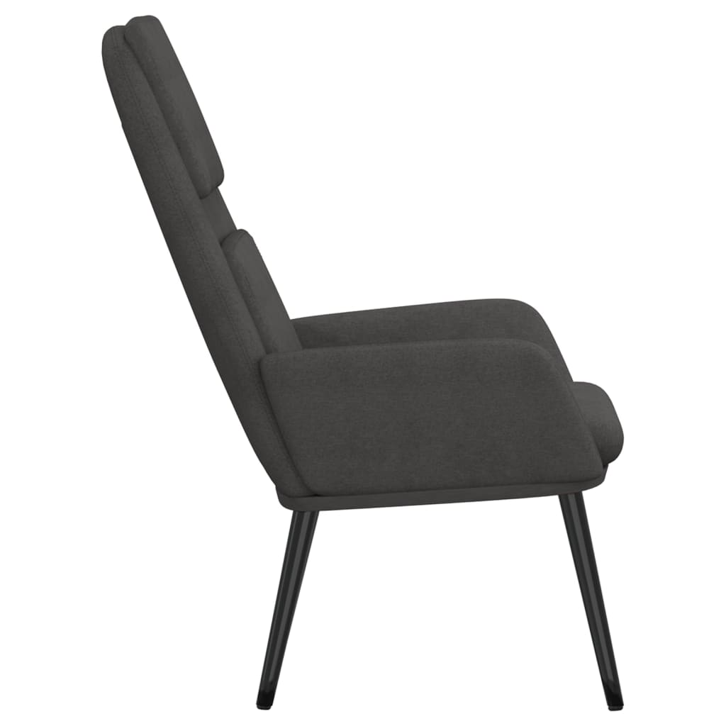 Chaise de relaxation Gris foncé Tissu Fauteuils vidaXL   