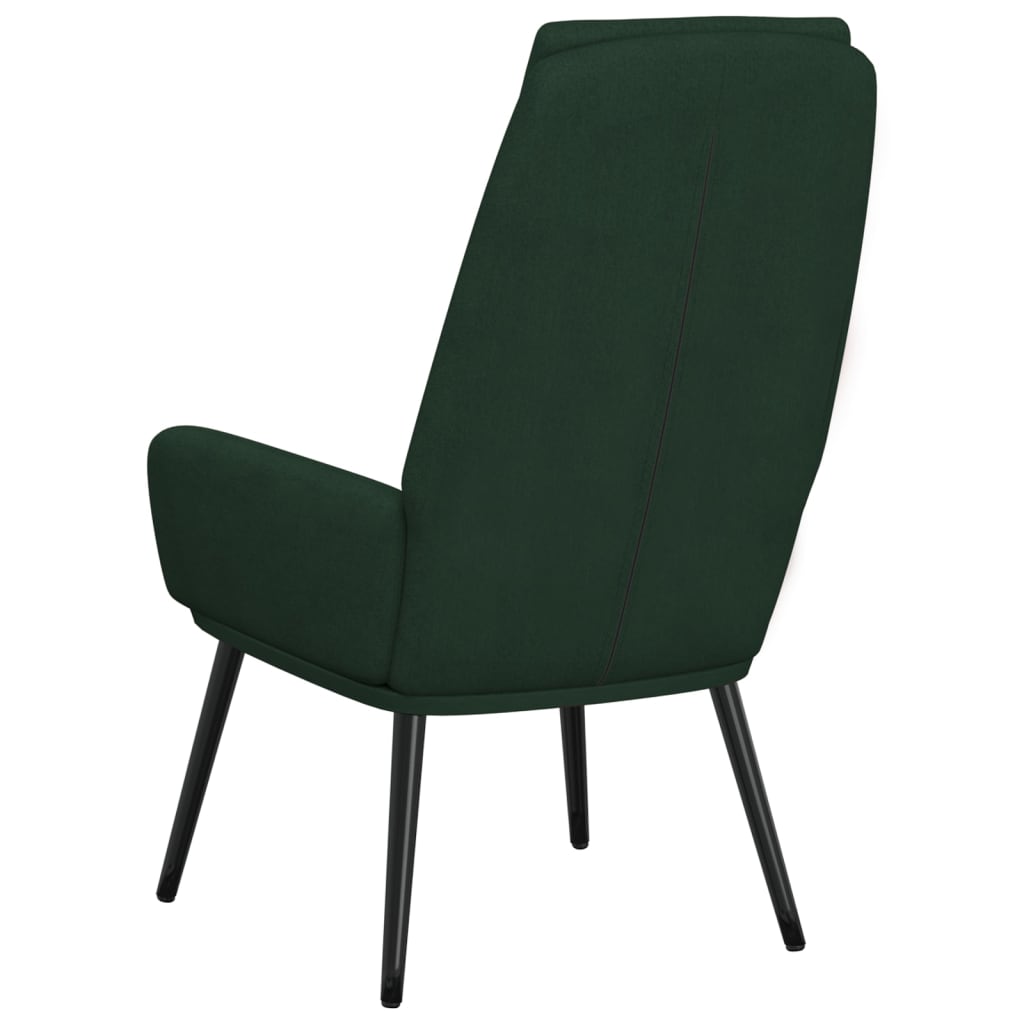 Chaise de relaxation Vert foncé Tissu Fauteuils vidaXL   