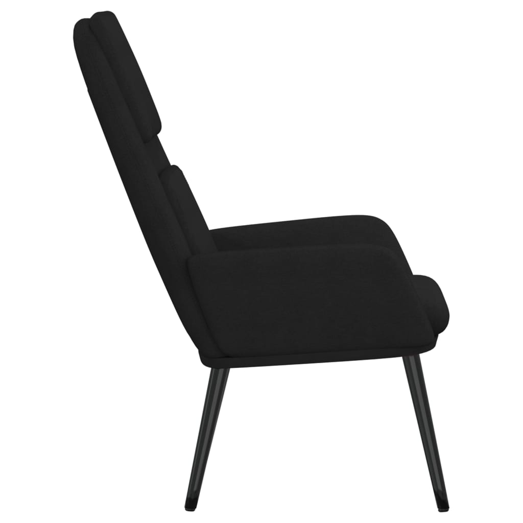 Chaise de relaxation Noir Tissu Fauteuils vidaXL   