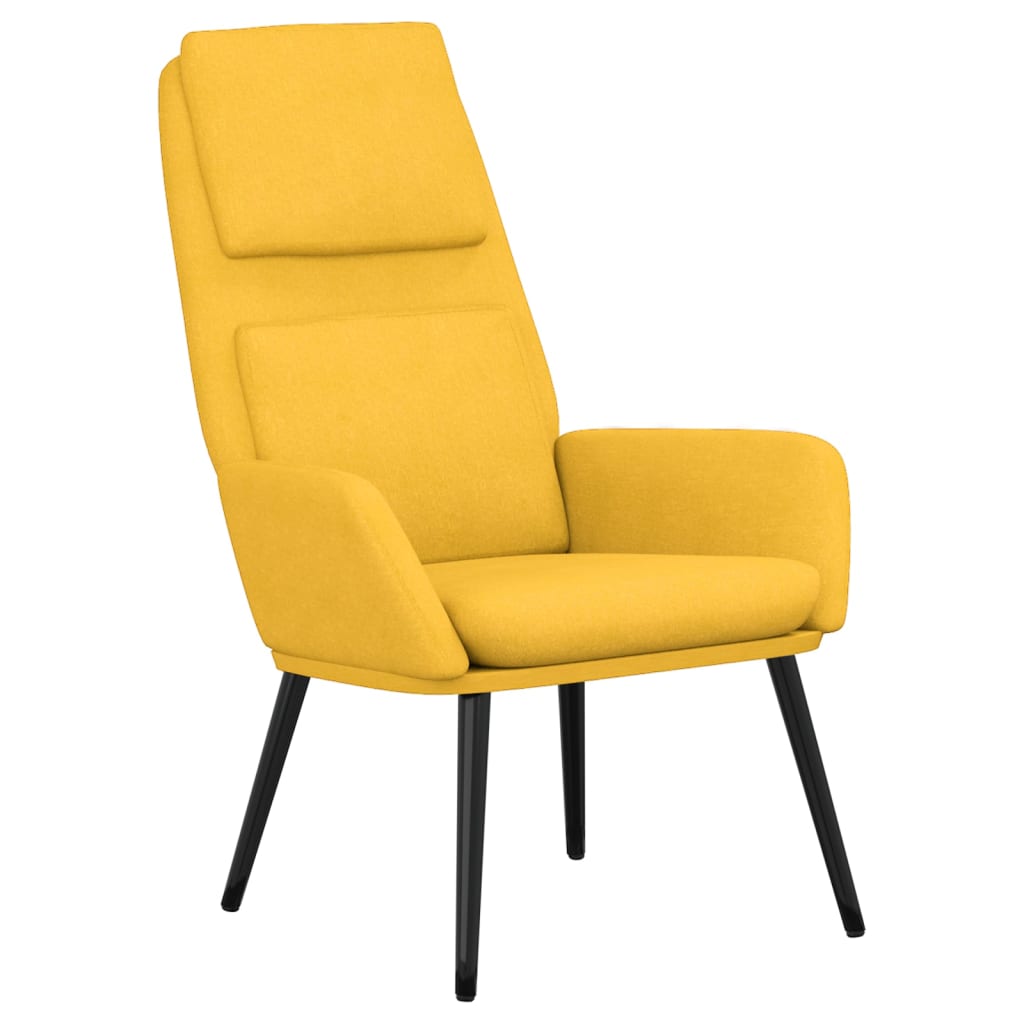 Chaise de relaxation Jaune moutarde Tissu Fauteuils vidaXL   