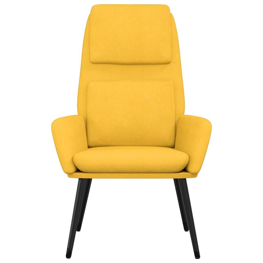 Chaise de relaxation Jaune moutarde Tissu Fauteuils vidaXL   