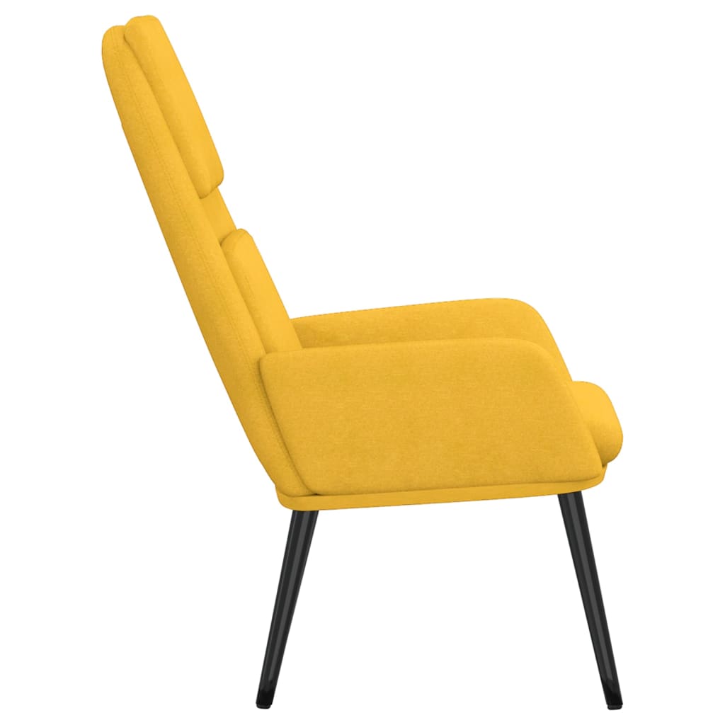 Chaise de relaxation Jaune moutarde Tissu Fauteuils vidaXL   