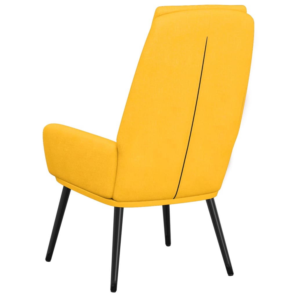 Chaise de relaxation Jaune moutarde Tissu Fauteuils vidaXL   