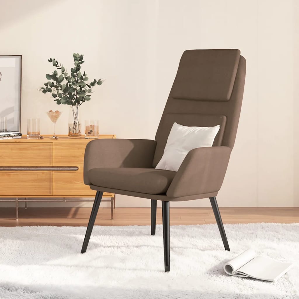 Chaise de relaxation Taupe Tissu Fauteuils vidaXL   