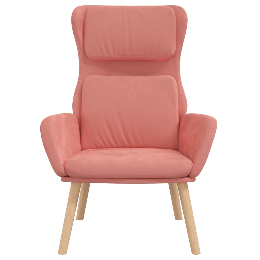 Chaise de relaxation Rose Velours Fauteuils vidaXL   