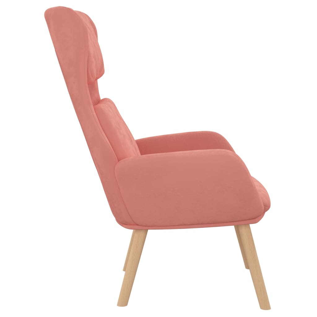 Chaise de relaxation Rose Velours Fauteuils vidaXL   