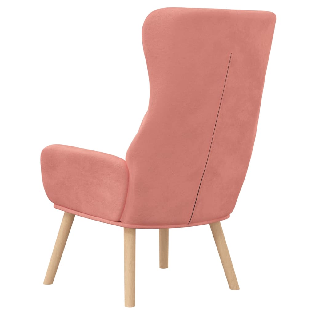 Chaise de relaxation Rose Velours Fauteuils vidaXL   