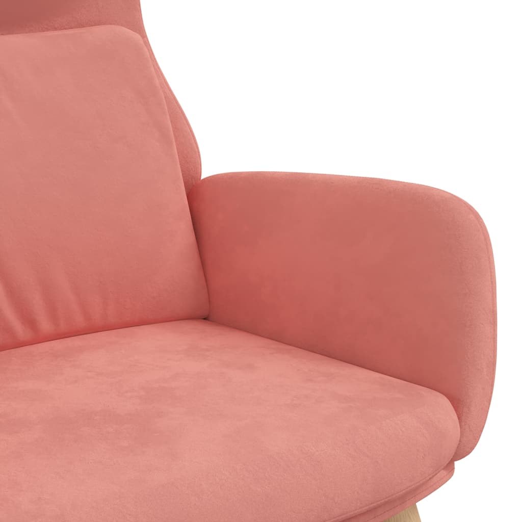 Chaise de relaxation Rose Velours Fauteuils vidaXL   