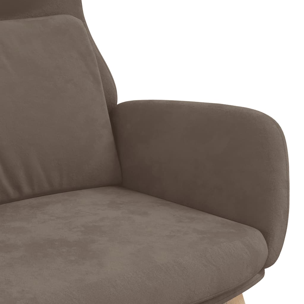 Chaise de relaxation Marron Velours Fauteuils vidaXL   