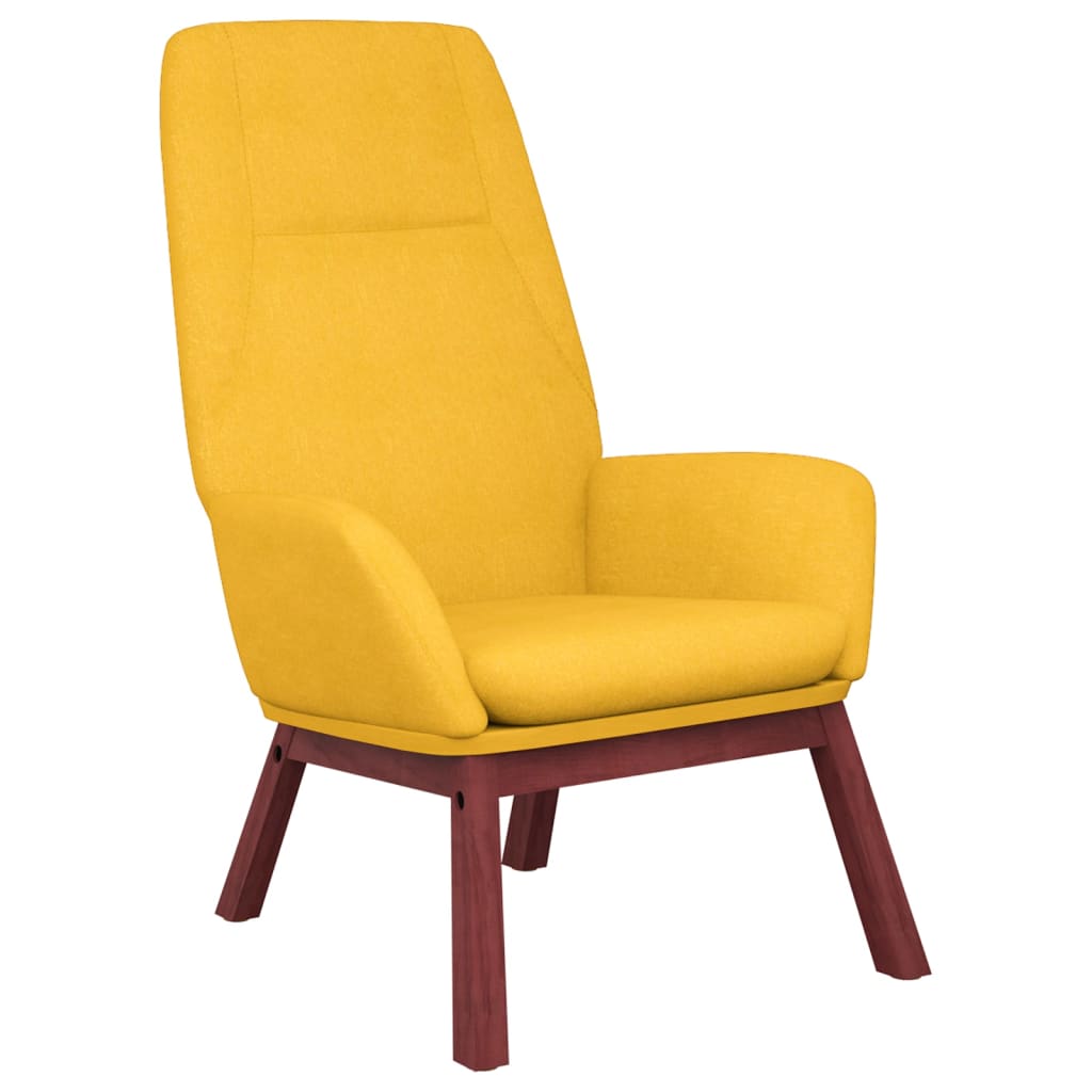 Chaise de relaxation Jaune moutarde Tissu