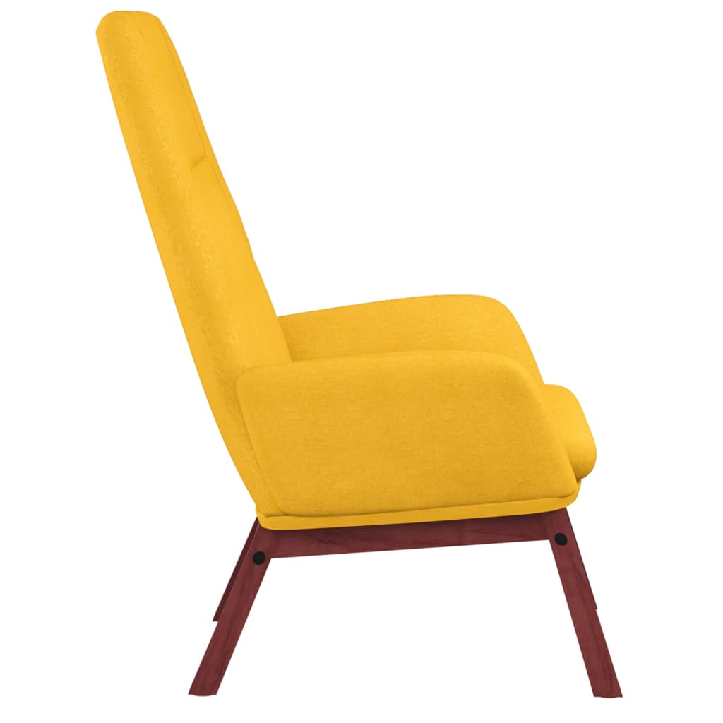 Chaise de relaxation Jaune moutarde Tissu