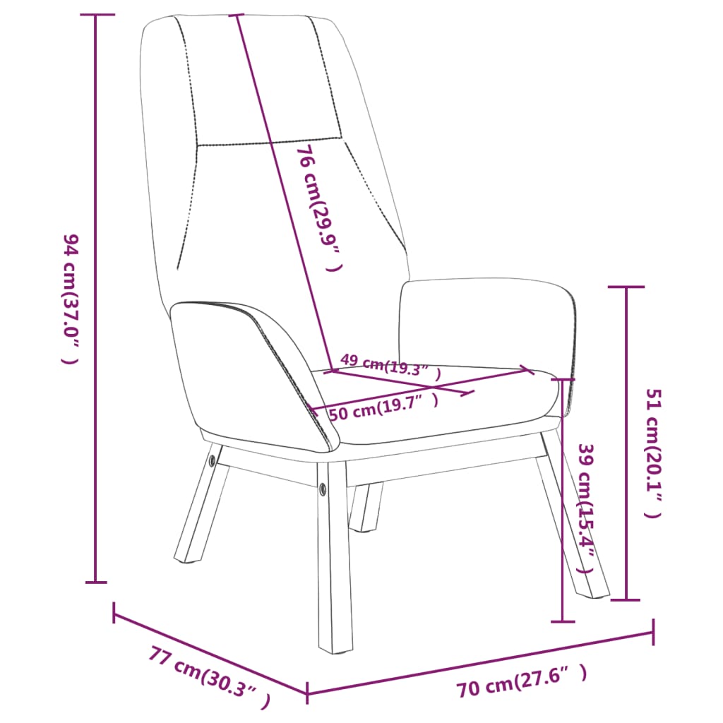 Chaise de relaxation Jaune moutarde Tissu