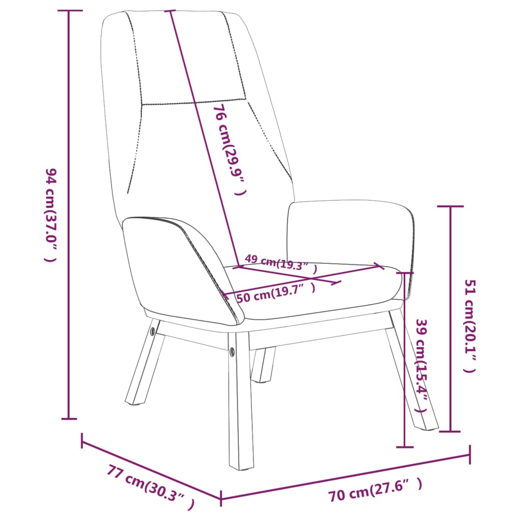 Chaise de relaxation Rouge bordeaux Tissu