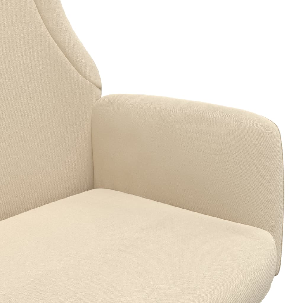 Chaise de relaxation Crème Tissu Fauteuils vidaXL   