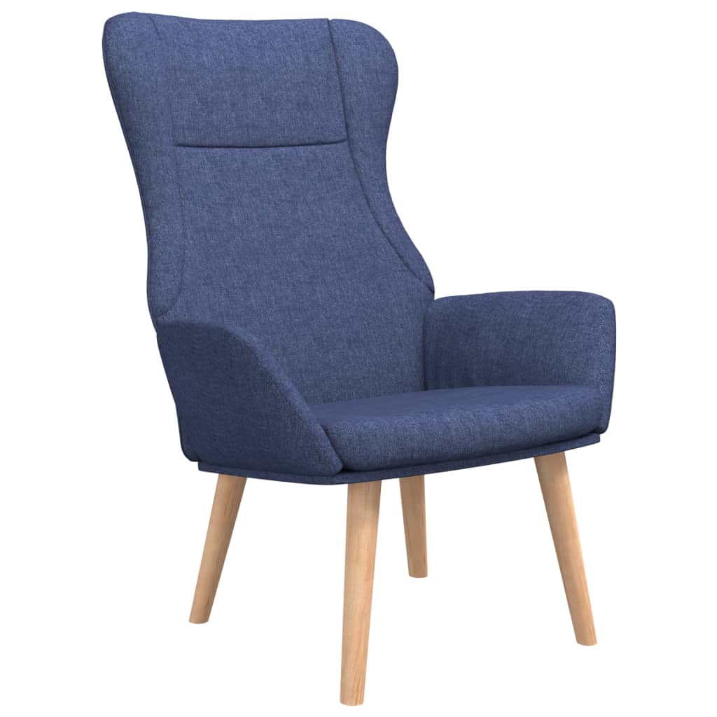 Chaise de relaxation Bleu Tissu Fauteuils vidaXL   