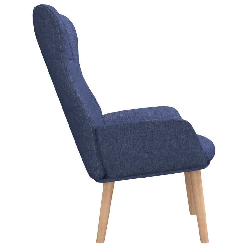 Chaise de relaxation Bleu Tissu Fauteuils vidaXL   