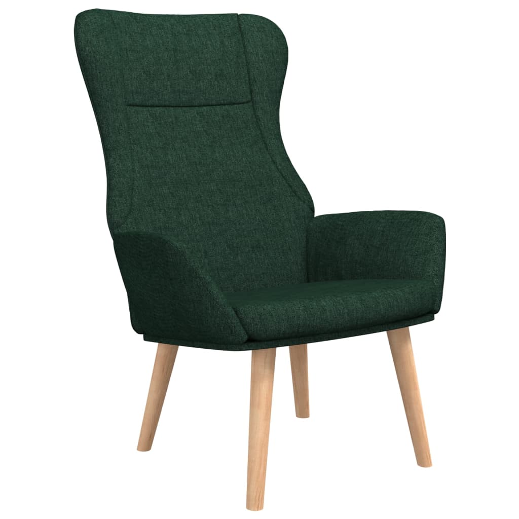 Chaise de relaxation Vert foncé Tissu Fauteuils vidaXL   