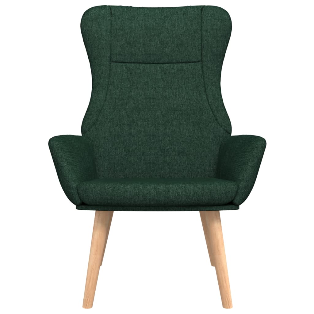 Chaise de relaxation Vert foncé Tissu Fauteuils vidaXL   