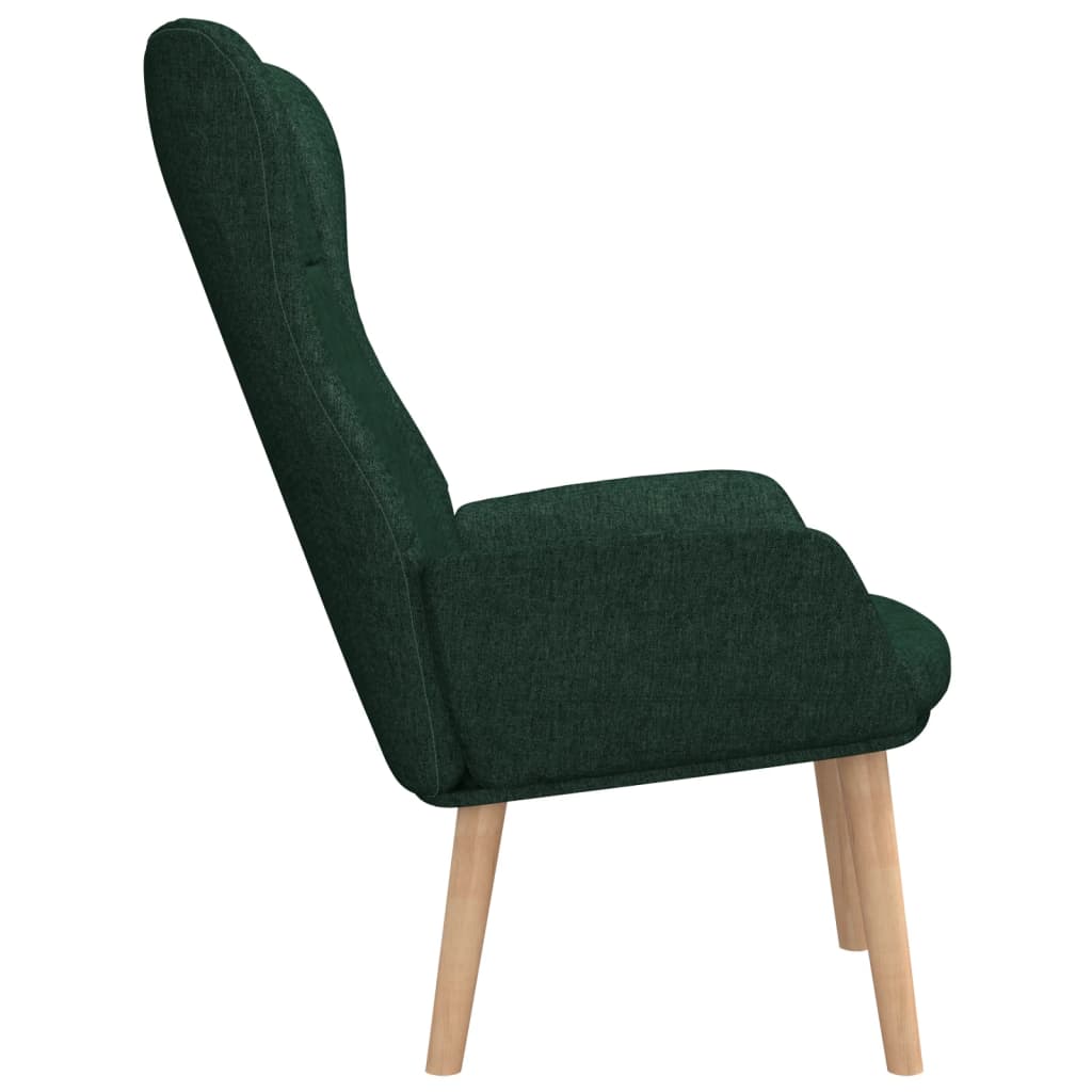 Chaise de relaxation Vert foncé Tissu Fauteuils vidaXL   