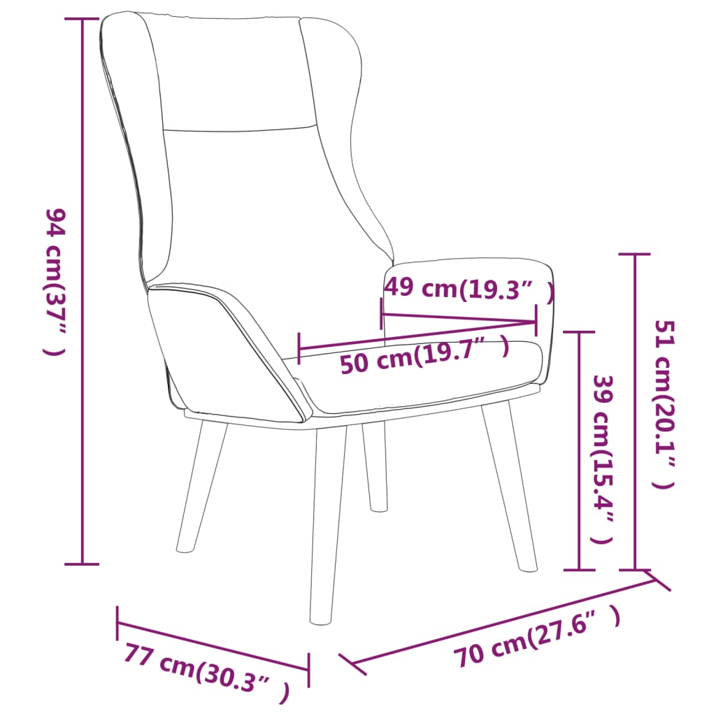 Chaise de relaxation Vert foncé Tissu Fauteuils vidaXL   