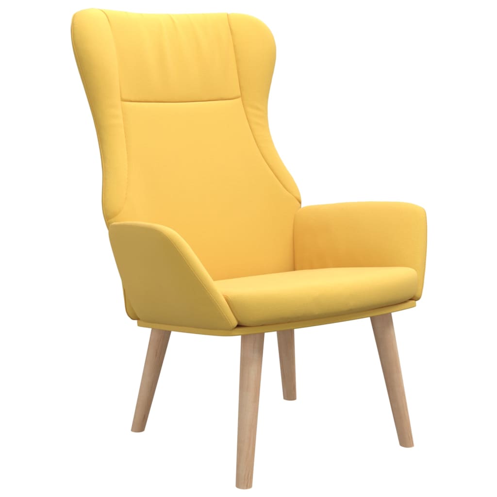 Chaise de relaxation Jaune moutarde Tissu Fauteuils vidaXL   