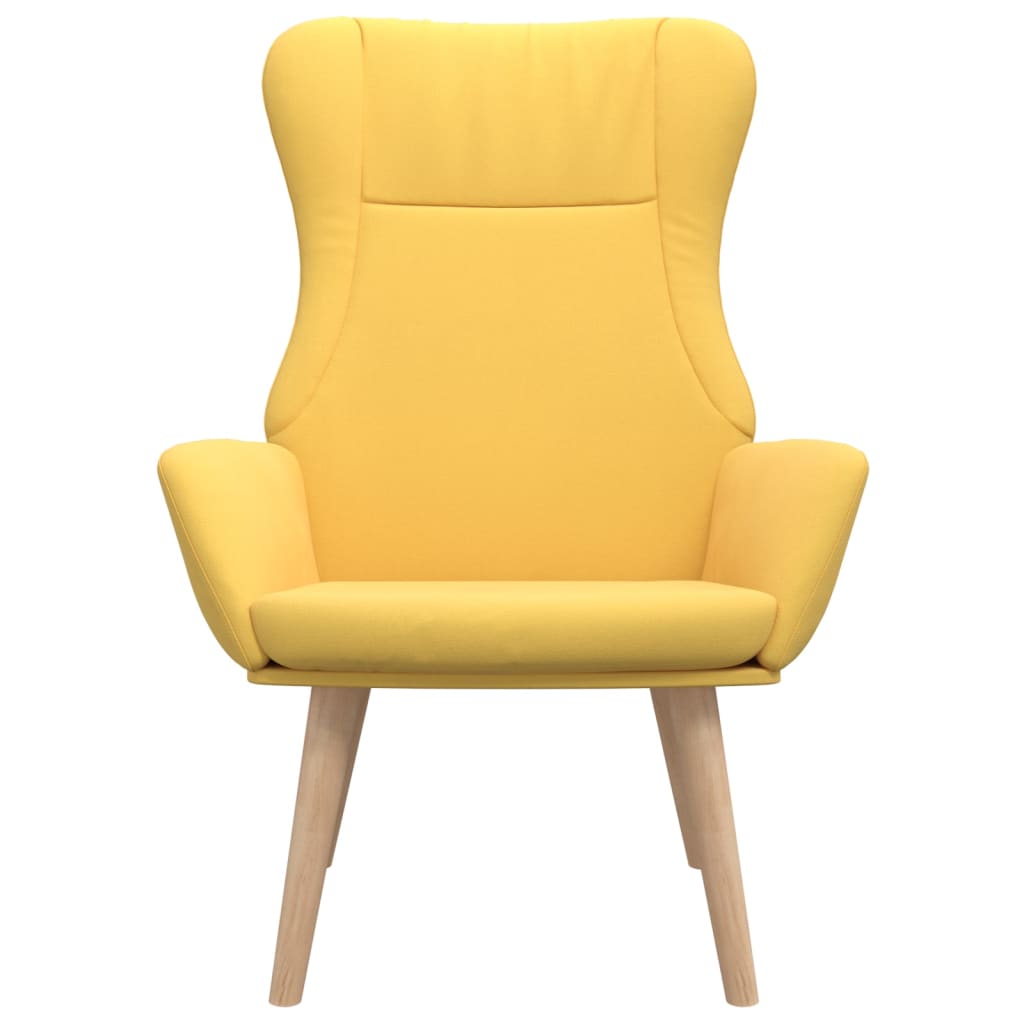 Chaise de relaxation Jaune moutarde Tissu Fauteuils vidaXL   