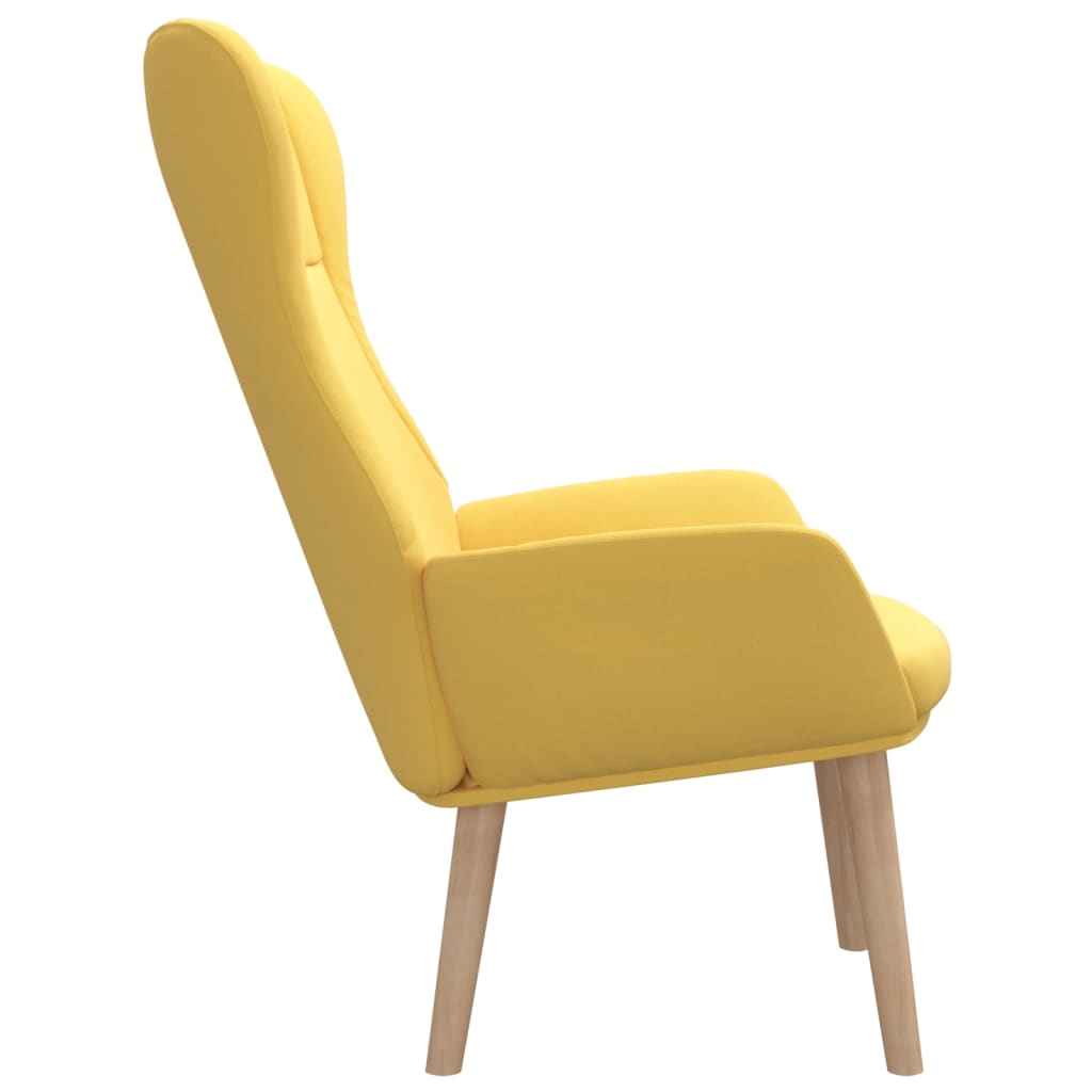 Chaise de relaxation Jaune moutarde Tissu Fauteuils vidaXL   