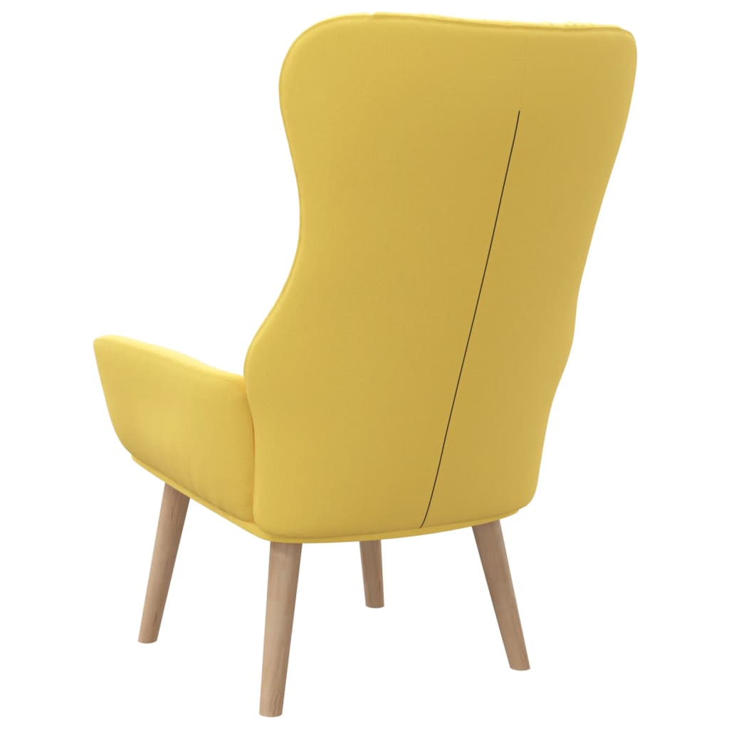 Chaise de relaxation Jaune moutarde Tissu Fauteuils vidaXL   