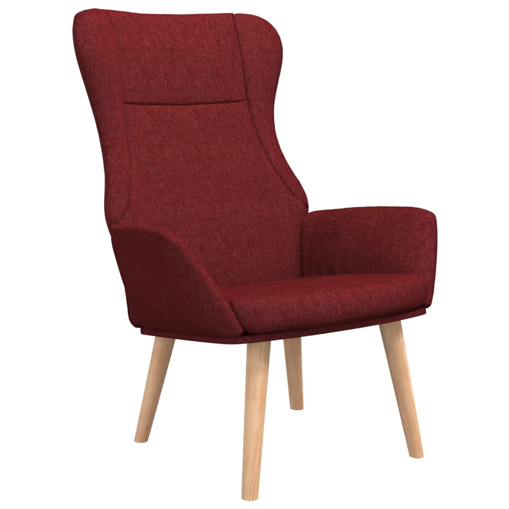 Chaise de relaxation Rouge bordeaux Tissu Fauteuils vidaXL   