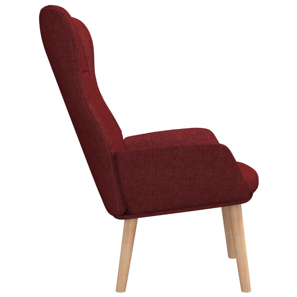 Chaise de relaxation Rouge bordeaux Tissu Fauteuils vidaXL   