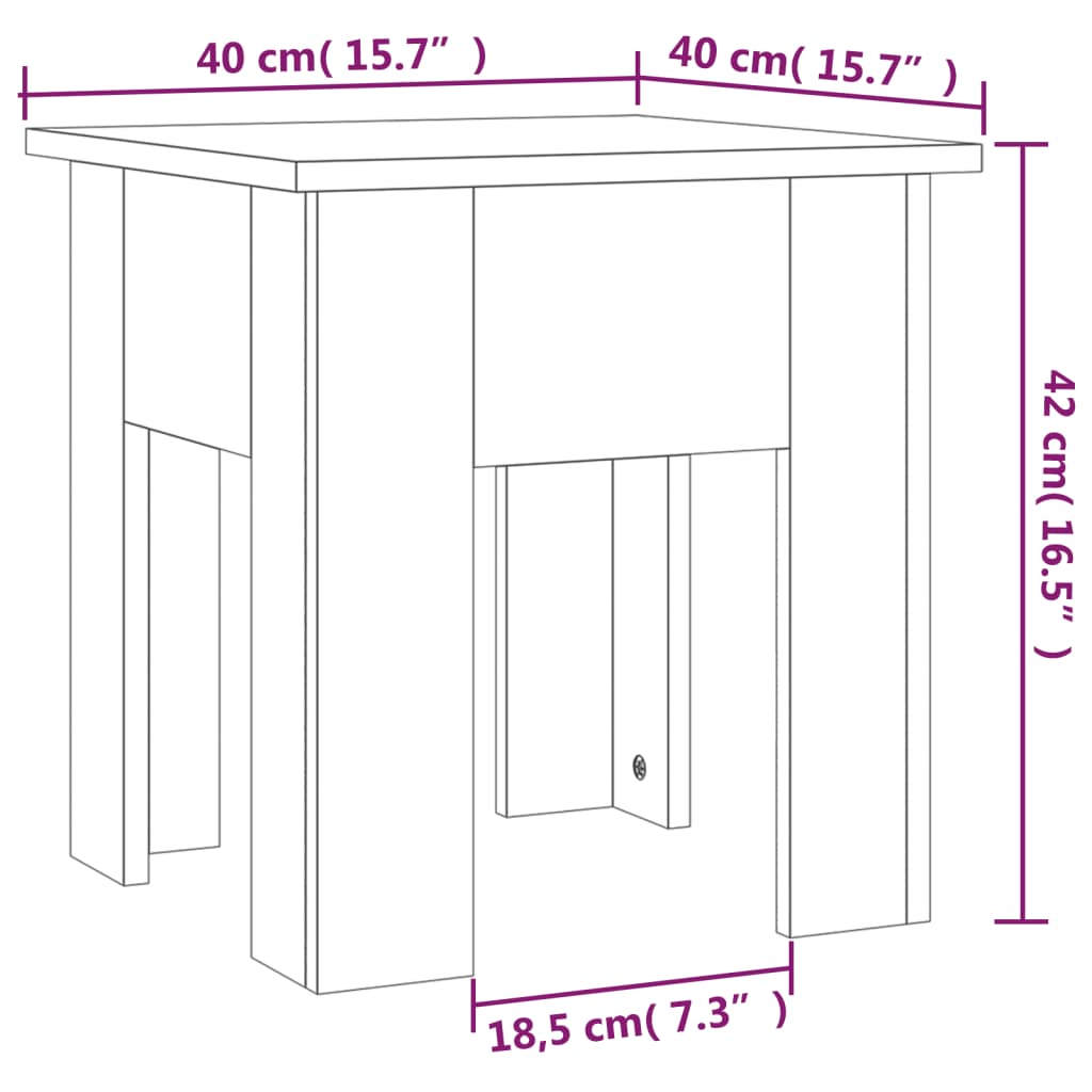 Table basse blanc 40x40x42 cm bois d'ingénierie Tables basses vidaXL