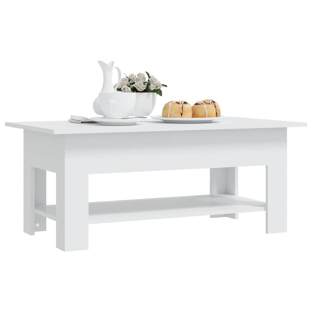 Table basse blanc 102x55x42 cm bois d'ingénierie Tables basses vidaXL