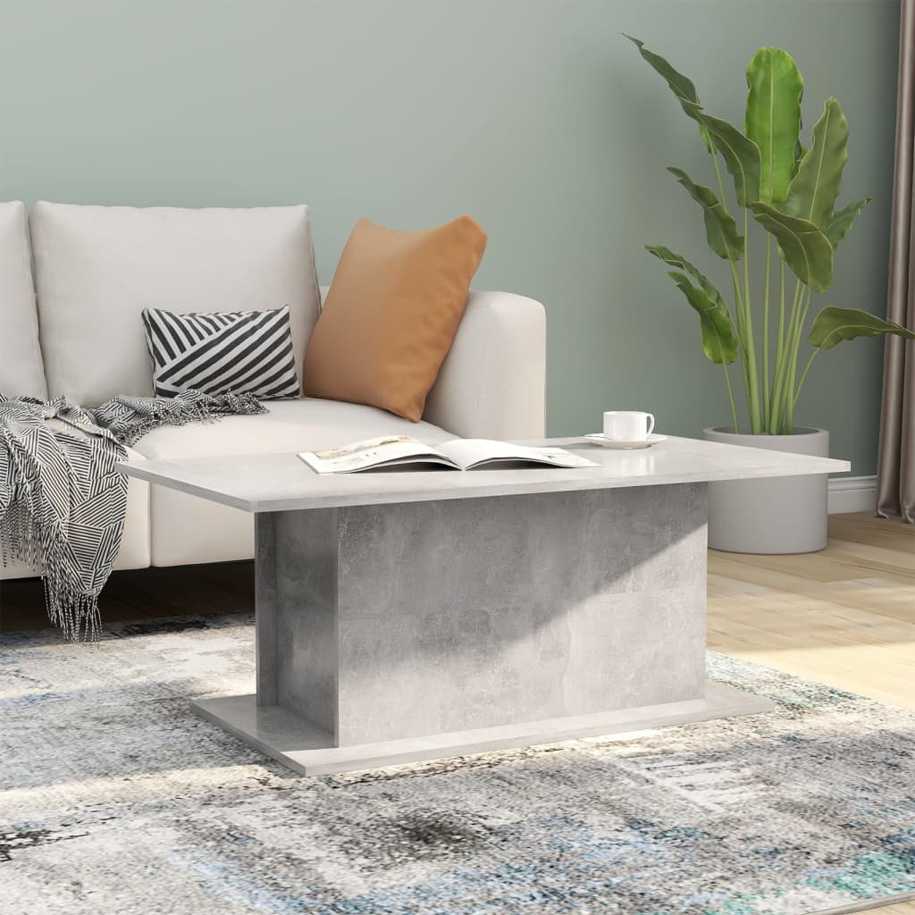 Table basse Gris béton 102x55,5x40 cm Aggloméré Tables basses vidaXL   