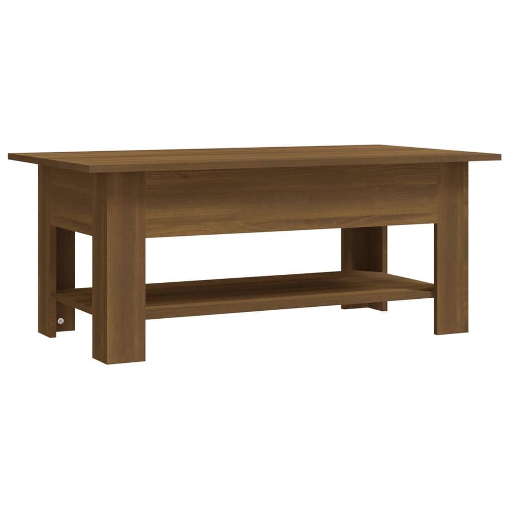 Table basse chêne marron 102x55x42 cm bois d'ingénierie Tables basses vidaXL